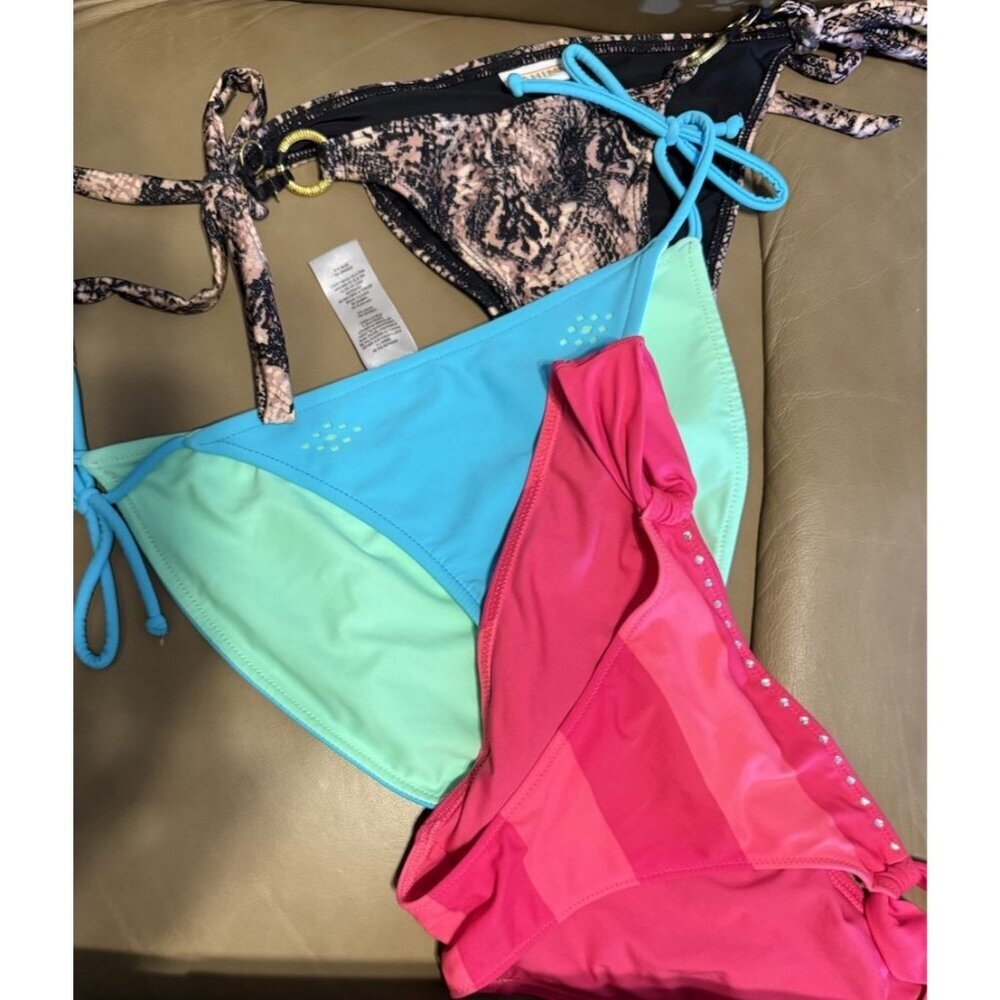 Three Swim Bottoms BUNDLE Size Medium (Bahimi, Pink, and Smoothies)